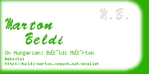 marton beldi business card